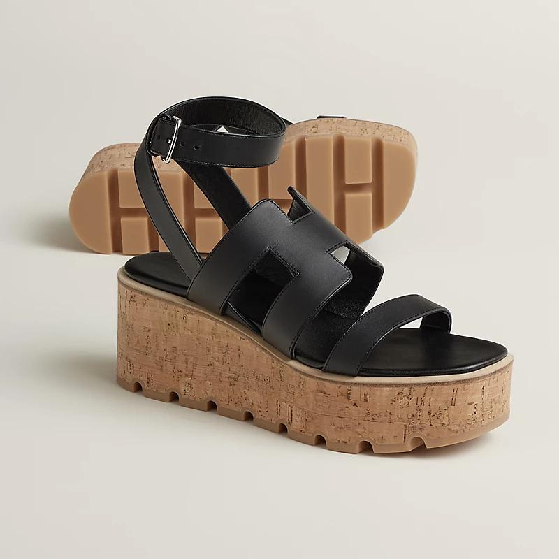 Dép Hermes Havane 30 Sandal Nữ Đen